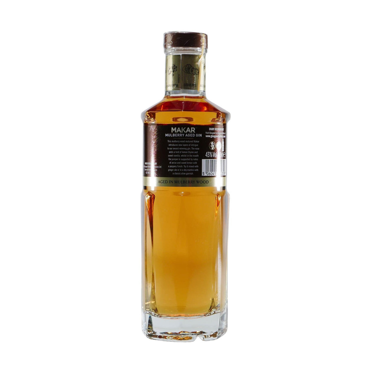 Makar Mulberry Aged Gin mit Geschenk-Holzkiste