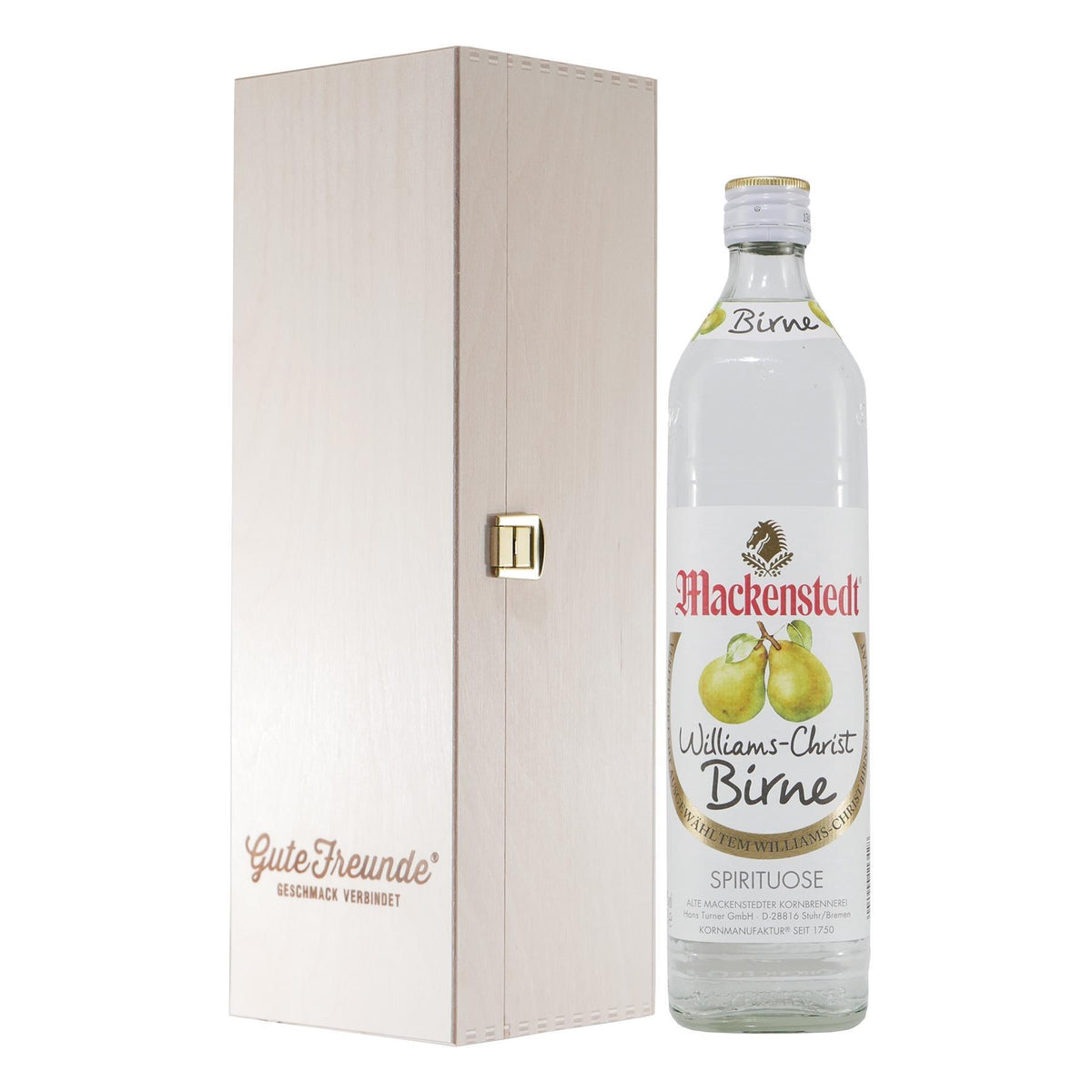 Mackenstedter Williams-Christ Birne mit Geschenk-Holzkiste