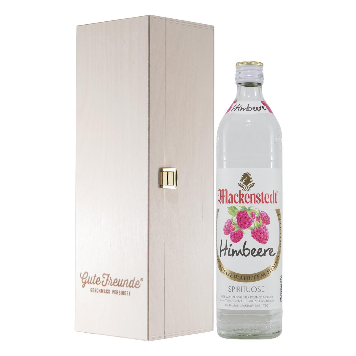 Mackenstedter Himbeere Geschenk-Holzkiste