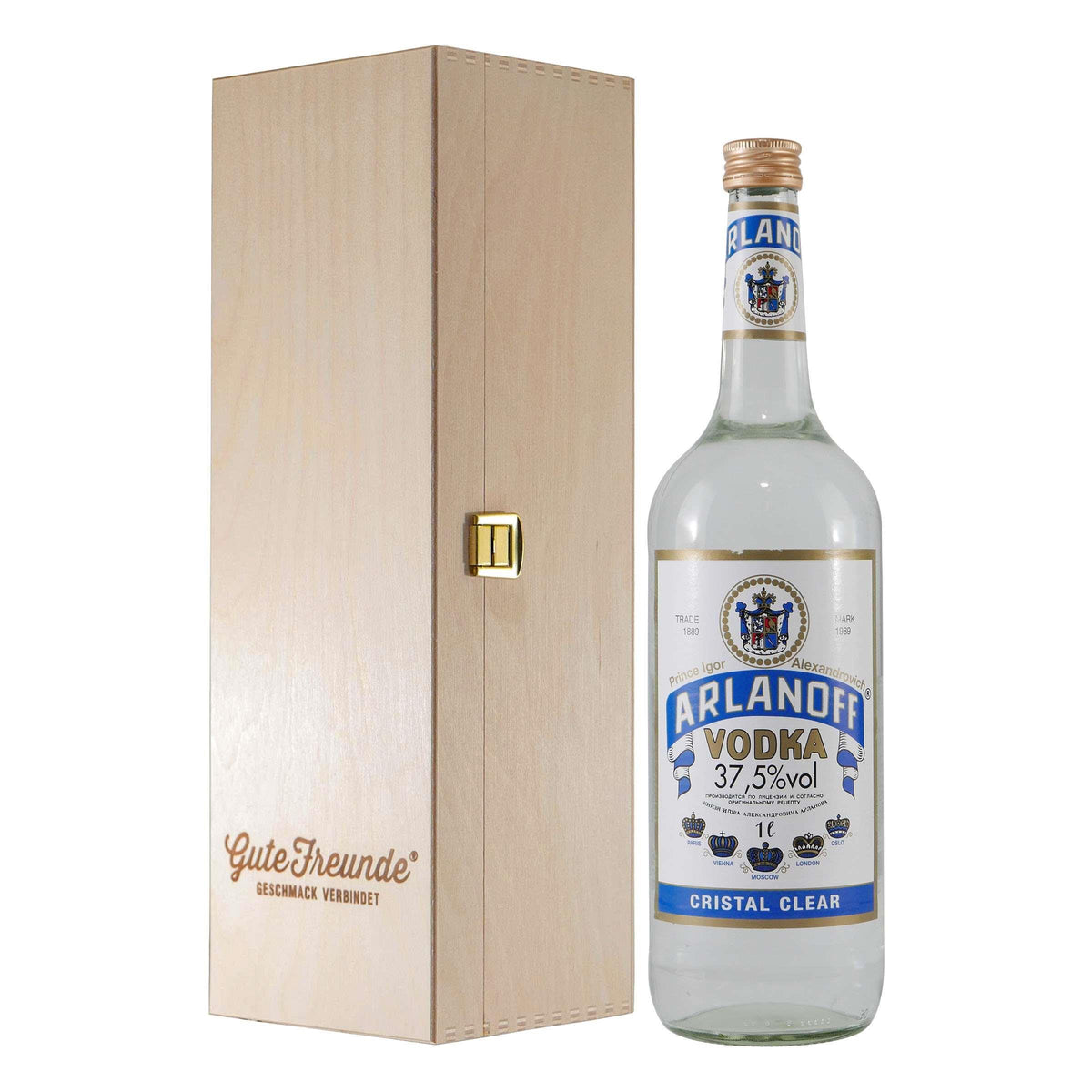 Altenburger Arlanoff Vodka mit Geschenk-Holzkiste