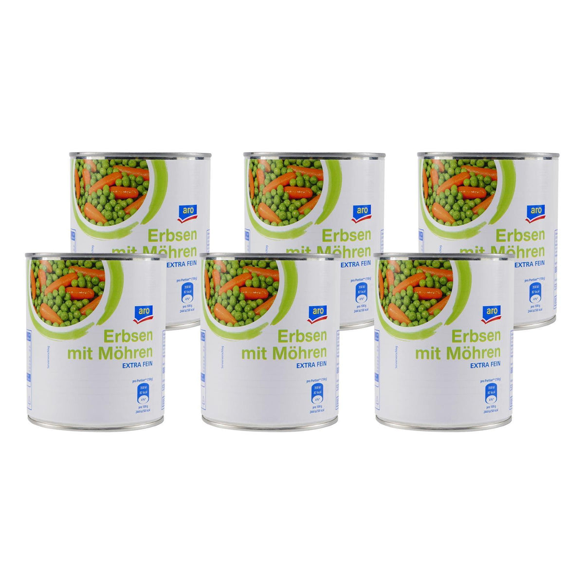 aro Erbsen mit Möhren -extra fein- (12 x 800g)