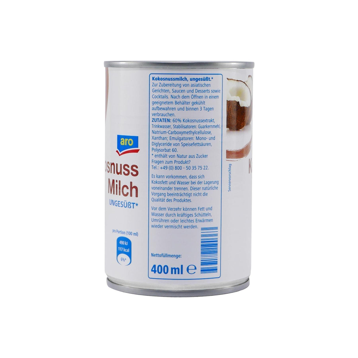 aro Kokosnuss Milch -ungesüßt- (12 x 400ml)
