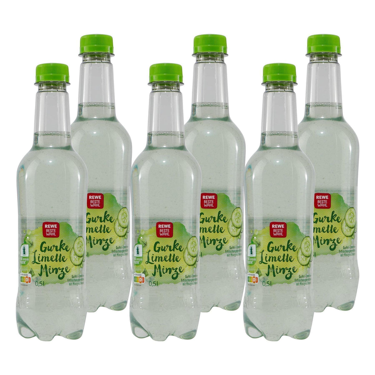 Beste Wahl Gurke-Limette-Minze Getränk (6 x 0,5L) EINWEG