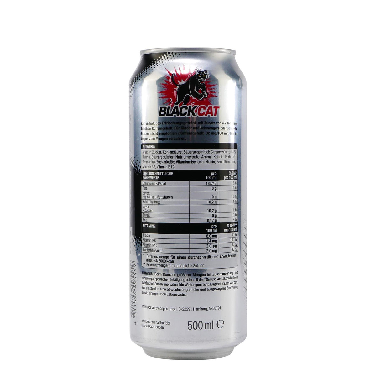 Black Cat Energy Drink Original (12 x 0,5L) EINWEG