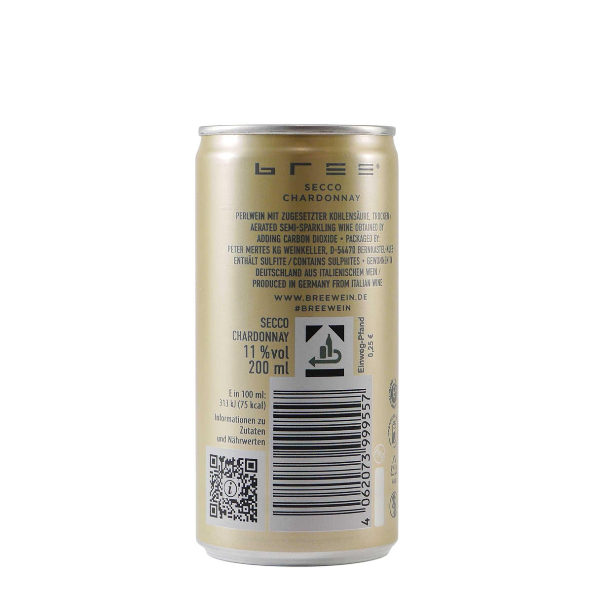 Bree Chardonnay Secco -trocken- (12 x 0,2L) EINWEG