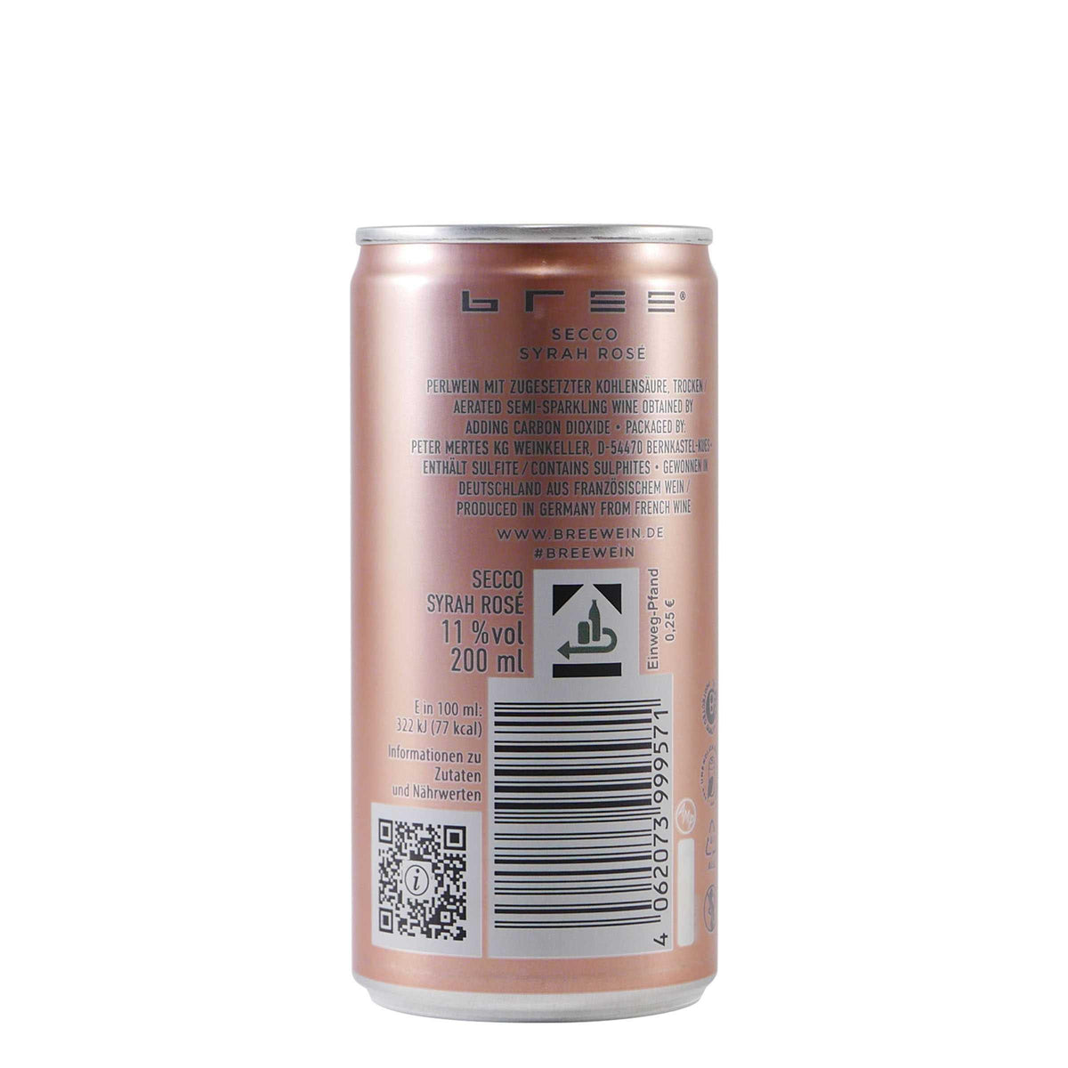 Bree Syrah Rosé Secco -trocken- (12 x 0,2L) EINWEG
