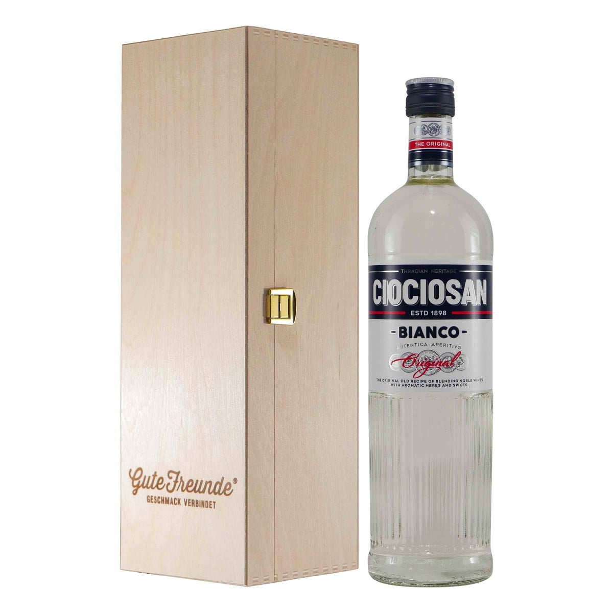 Ciociosan Aperitivo Bianco mit Geschenk-Holzkiste