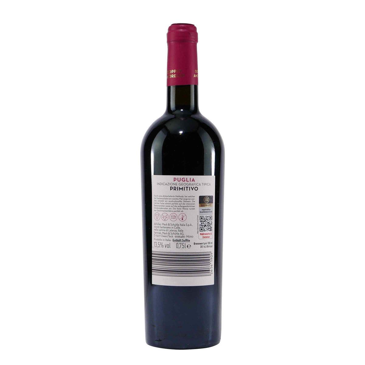 Doppio Amorello Primitivo IGT -halbtrocken- (6 x 0,75L)