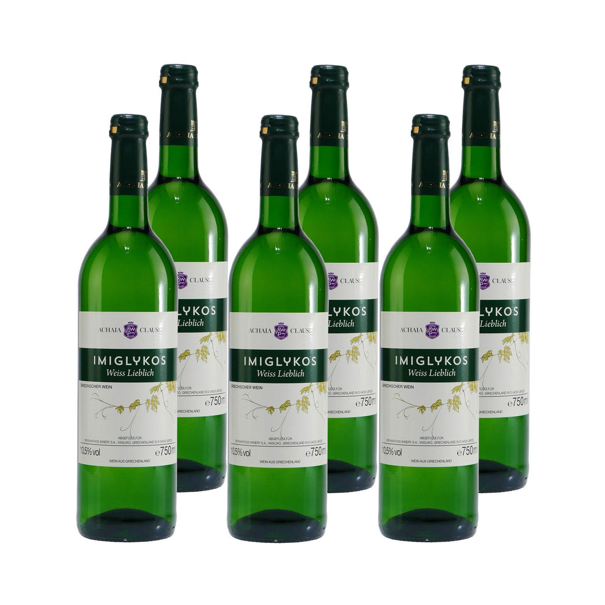 Achaia Clauss Imiglykos Weißwein -lieblich- (6 x 0,75L)