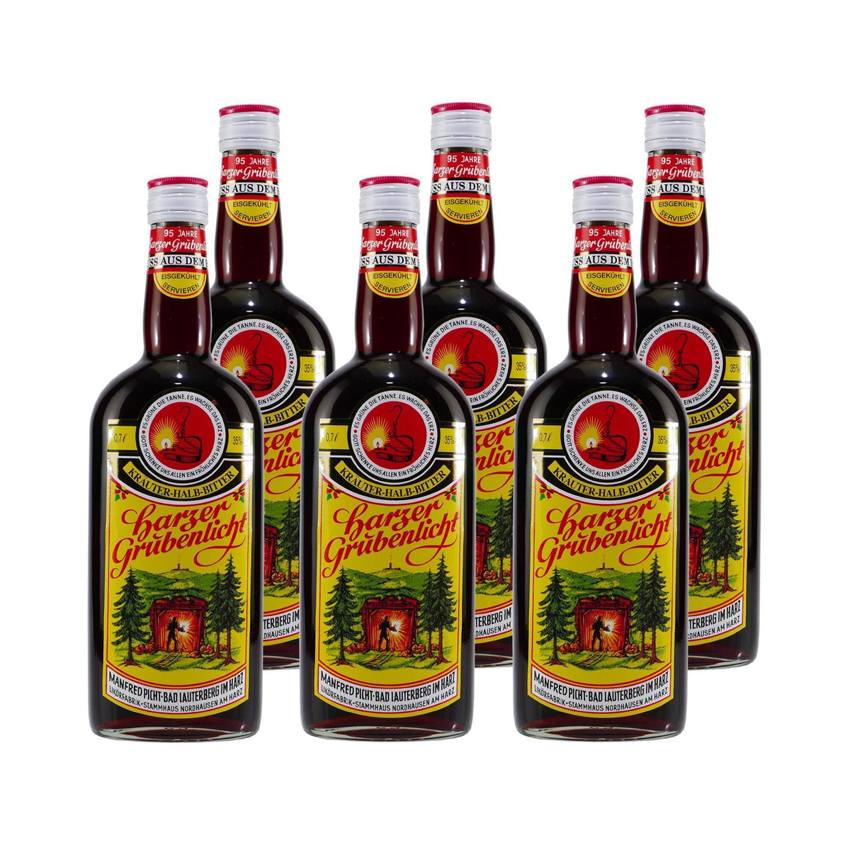 Harzer Grubenlicht - Kräuter-Halb-Bitter (6 x 0,7L)