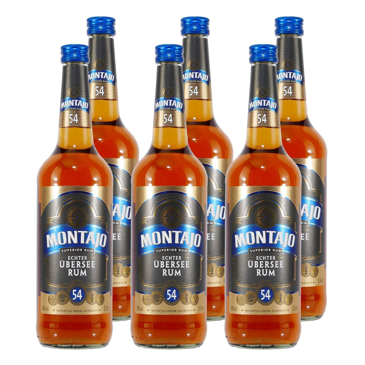 Montajo Echter Übersee Rum 54% (6 x 0,7L)