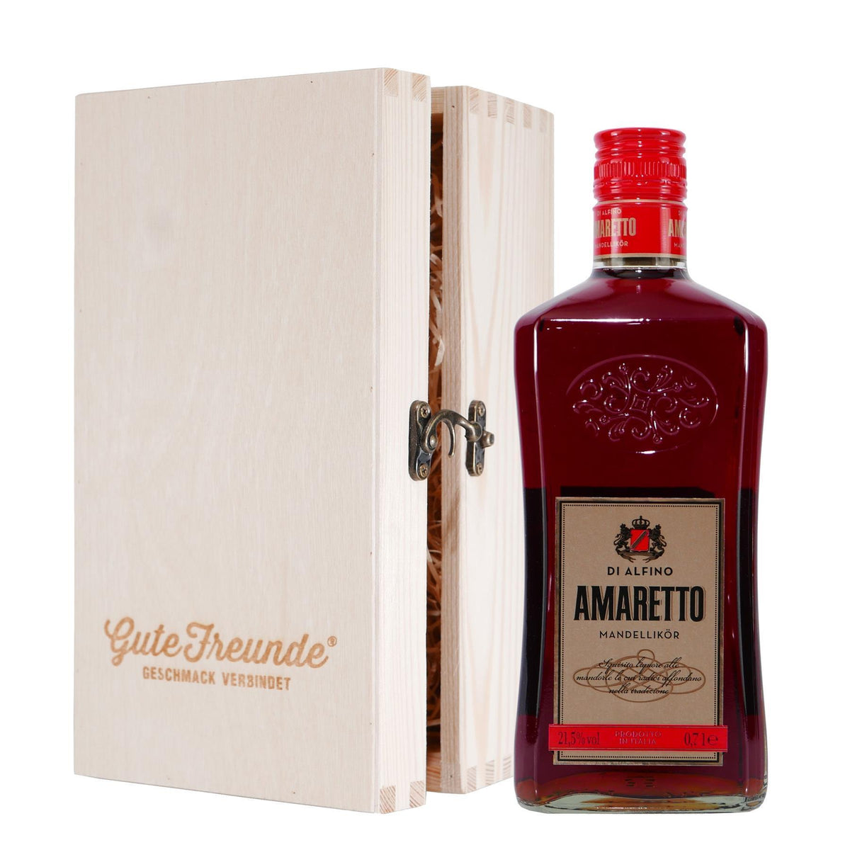 Di Alfino Amaretto - Mandellikör mit Geschenk-HK