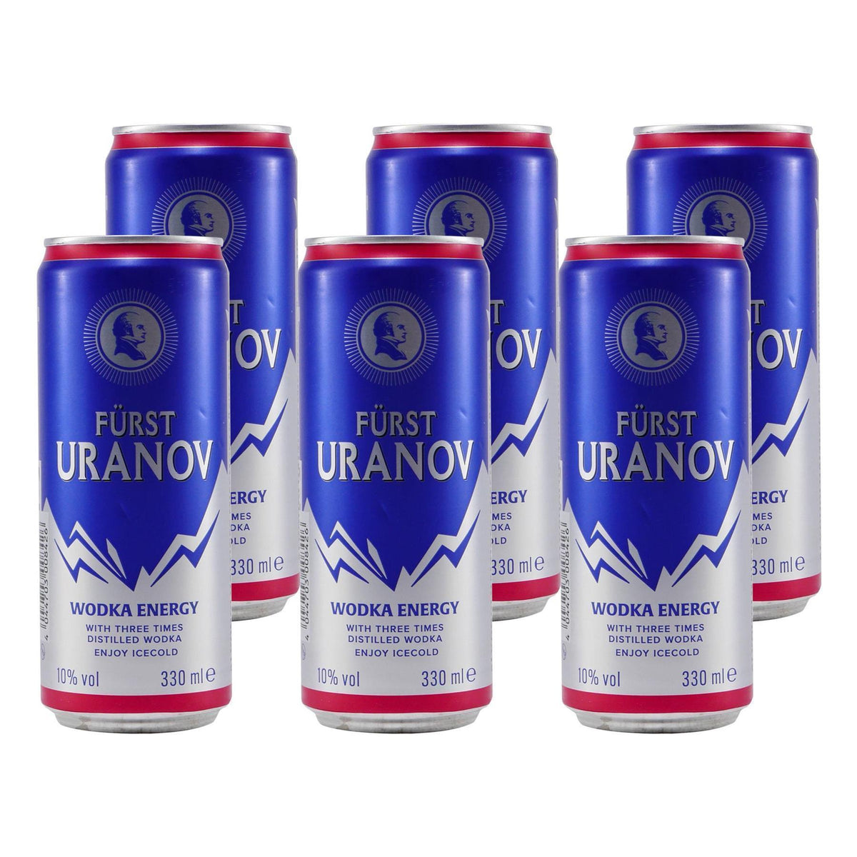 Fürst Uranov Wodka Energy (12 x 0,33L) EINWEG