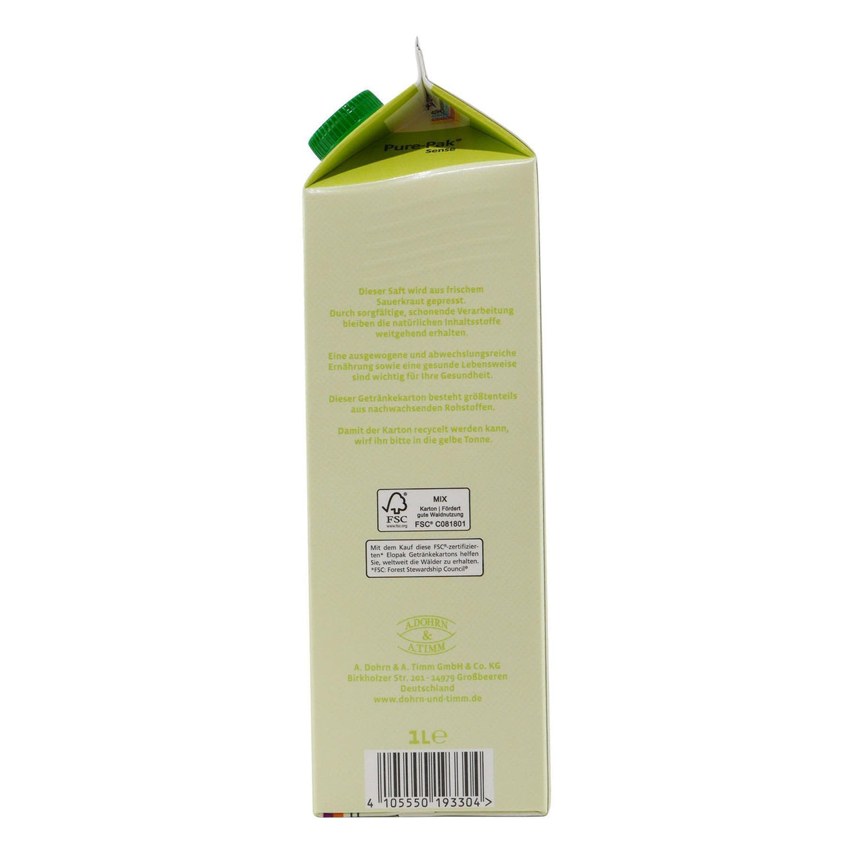 Grünfink Sauerkraut Saft (8 x 1,0L)