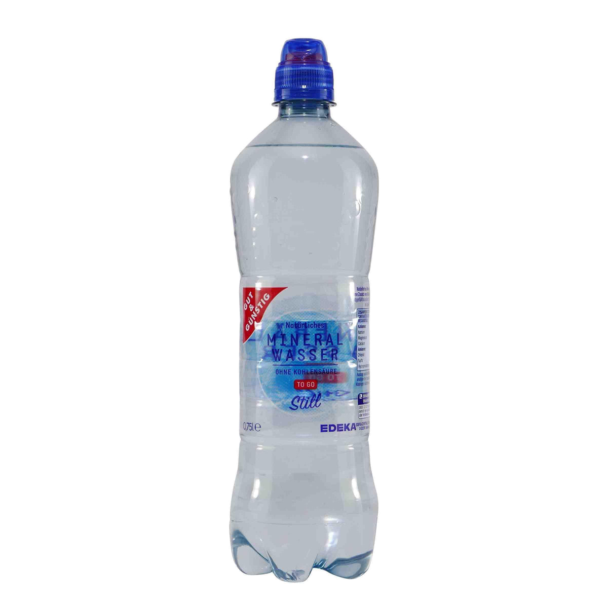 Gut & Günstig Mineralwasser "To Go" -Still- (6 x 0,75L) EINWEG