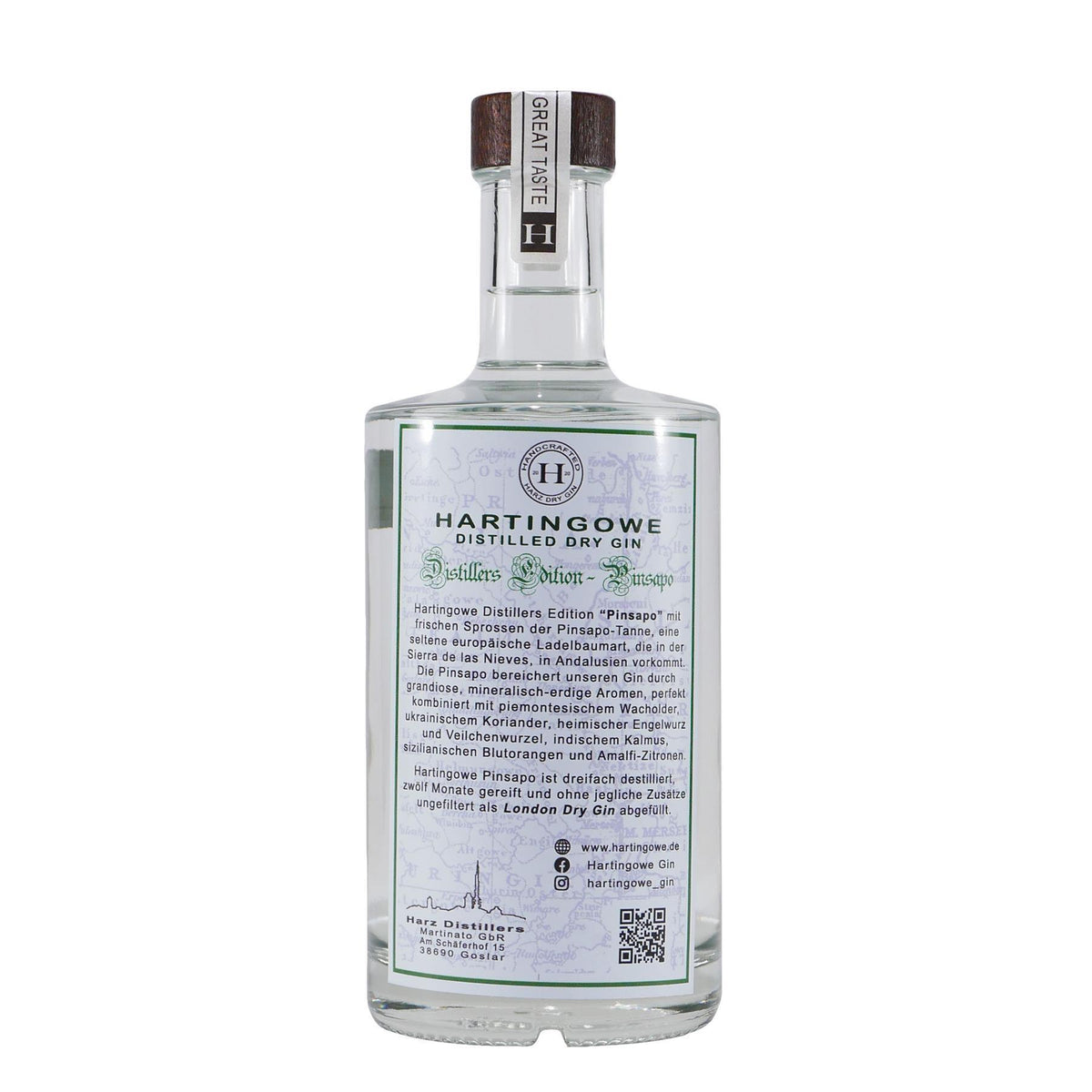Hartingowe Pinsapo Dry Gin mit Geschenk-Holzkiste