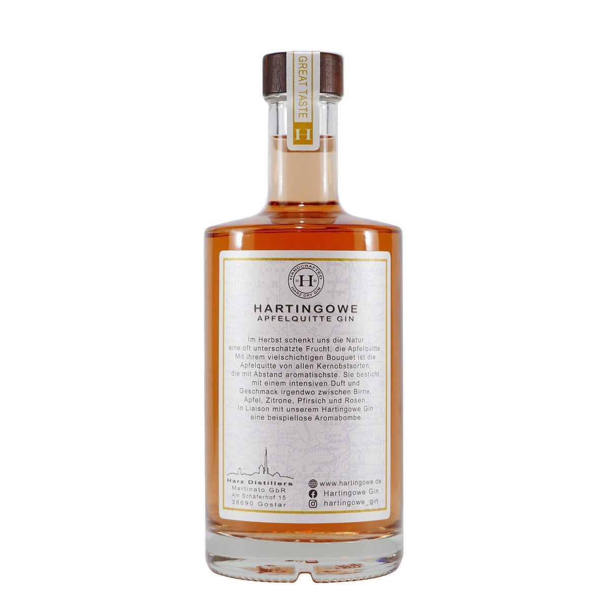 Hartingowe Quitten Gin mit Geschenk-Holzkiste