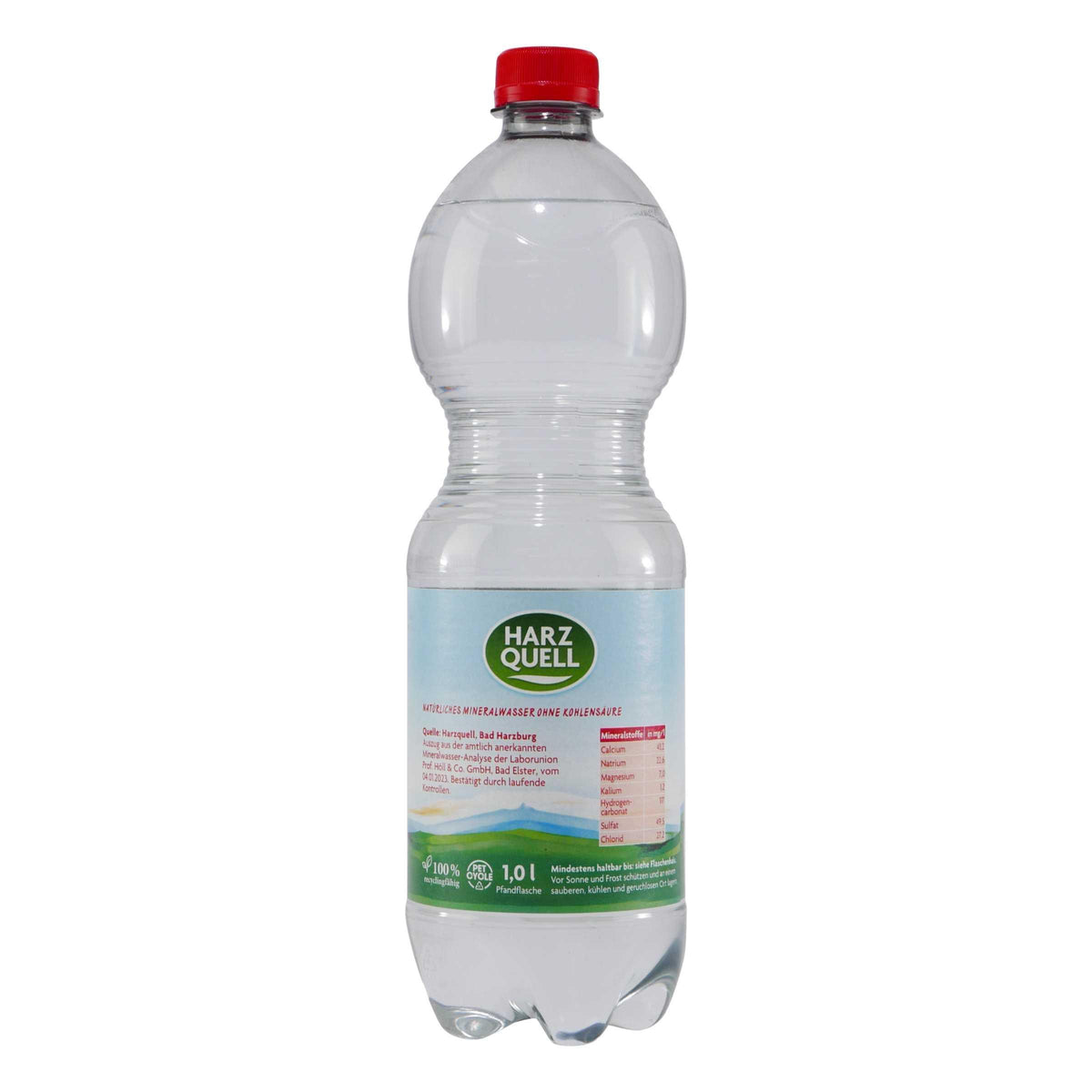 Harzquell Mineralwasser -Naturelle- (12 x 1,0L) EINWEG