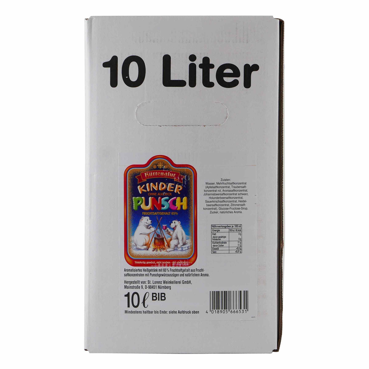Hüttenglut Kinderpunsch 10L BIB
