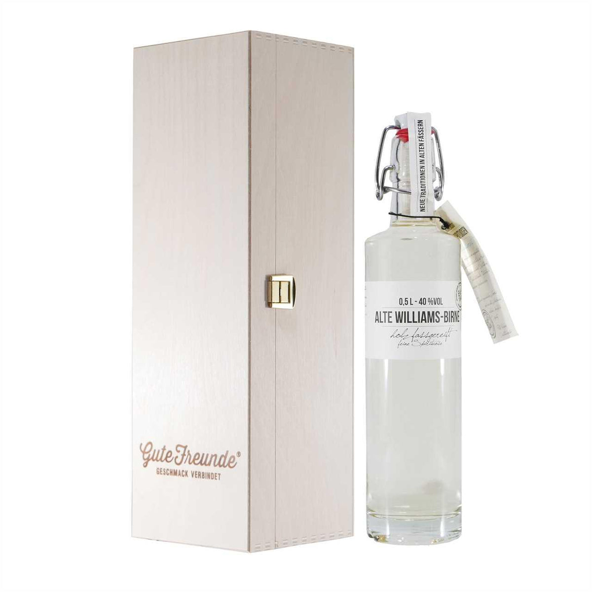 Birkenhof Alte Williams Obstbrand mit Geschenk-Holzkiste