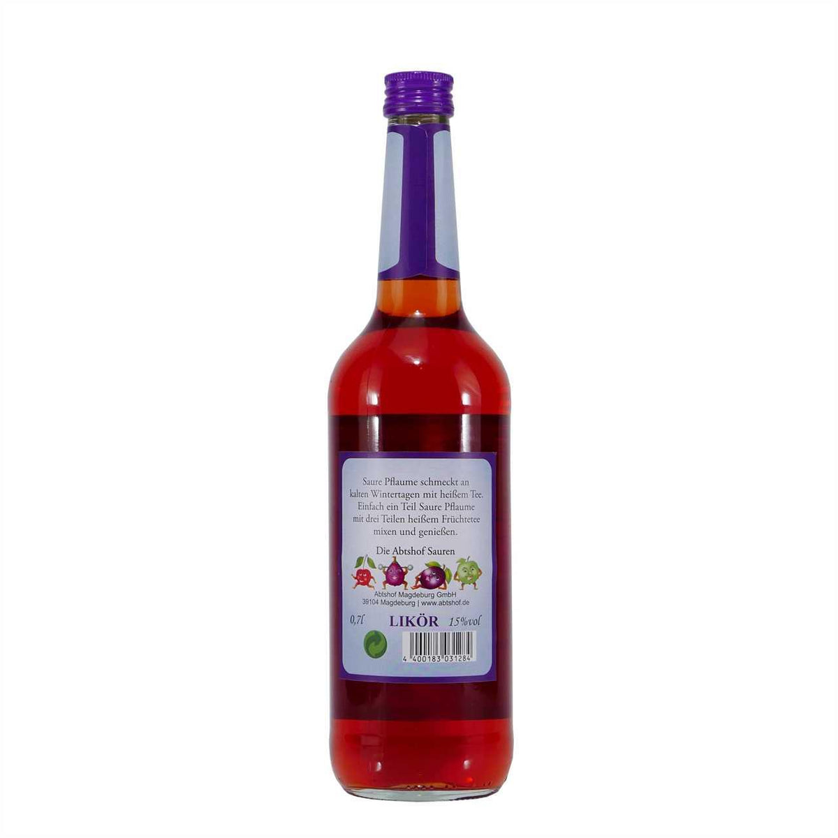 Abtshof Saure Pflaume Likör mit Geschenk-Holzkiste