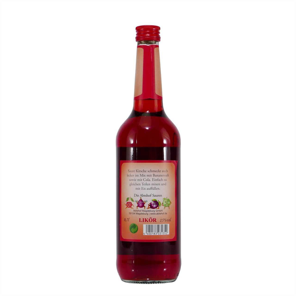Abtshof Saure Kirsche-Likör mit Geschenk-Holzkiste