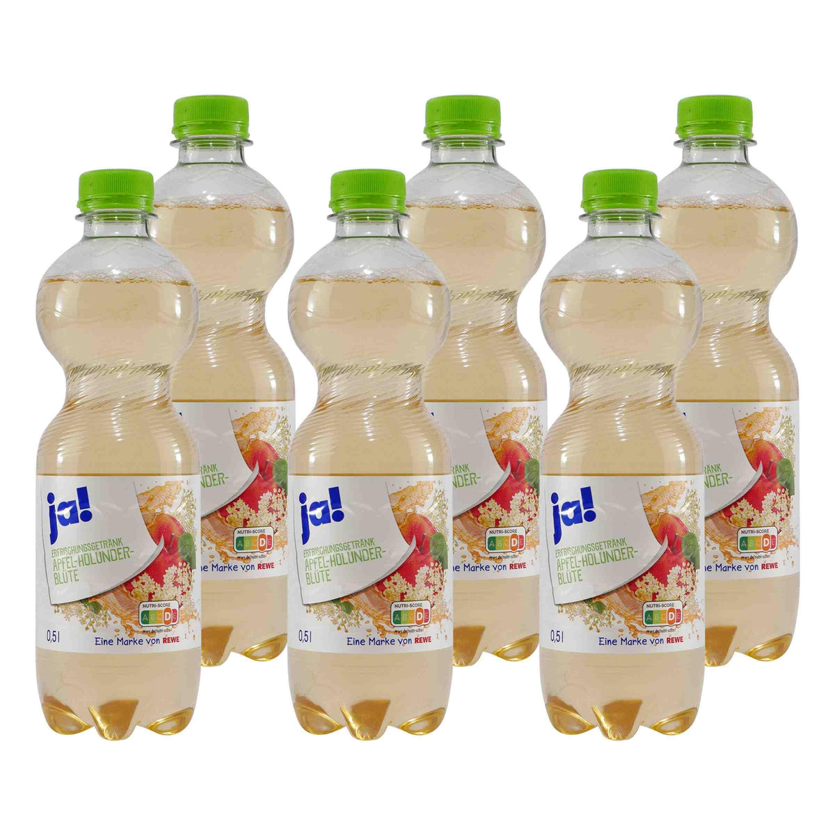 ja! Apfel-Holunderblüte Erfrischungsgetränk (6 x 0,5L) EINWEG
