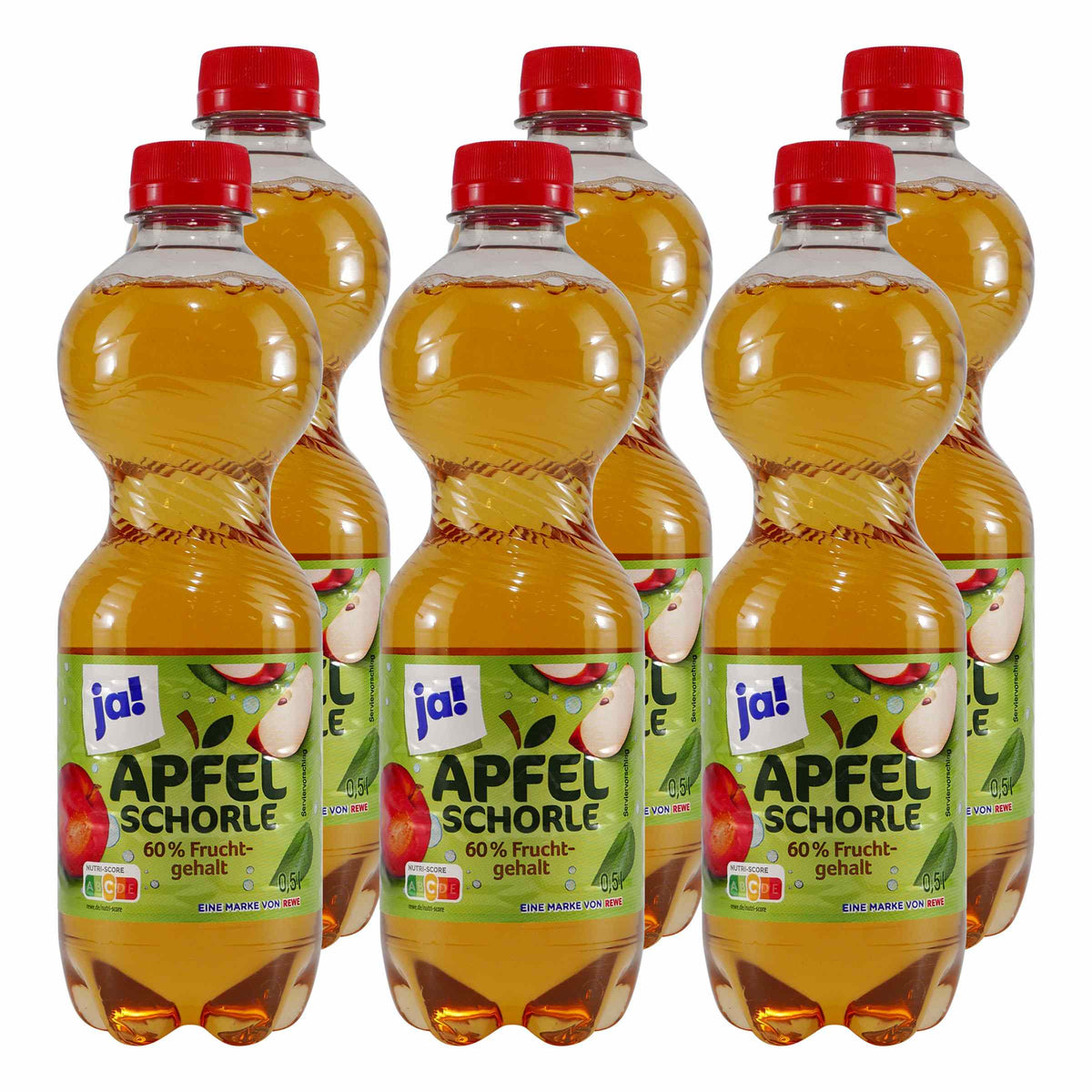 ja! Apfelschorle (6 x 0,5L) EINWEG