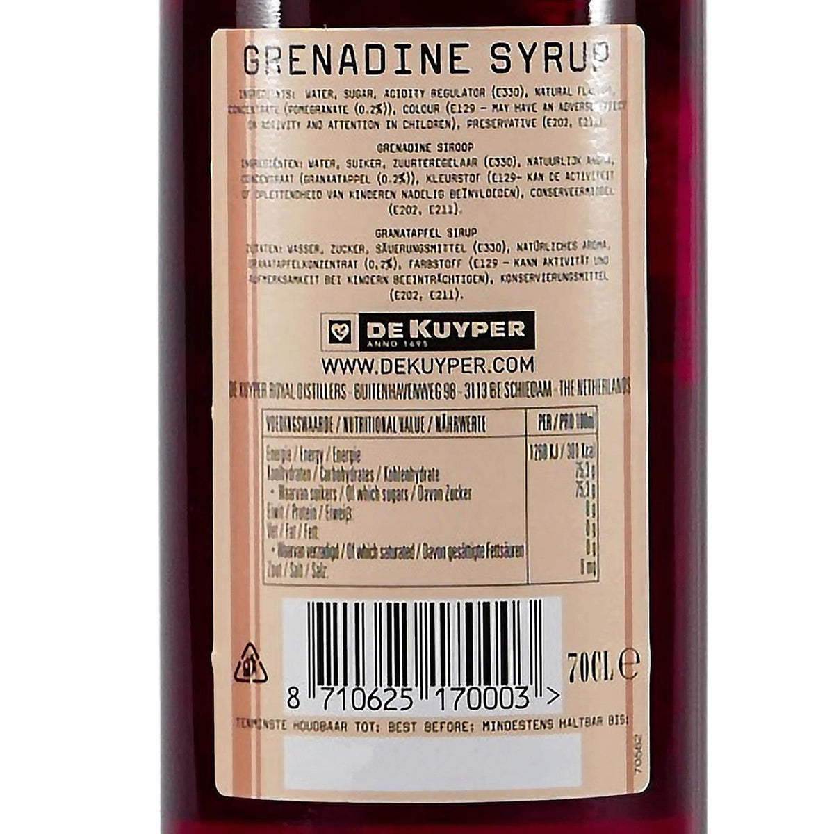 De Kuyper Grenadine Syrup