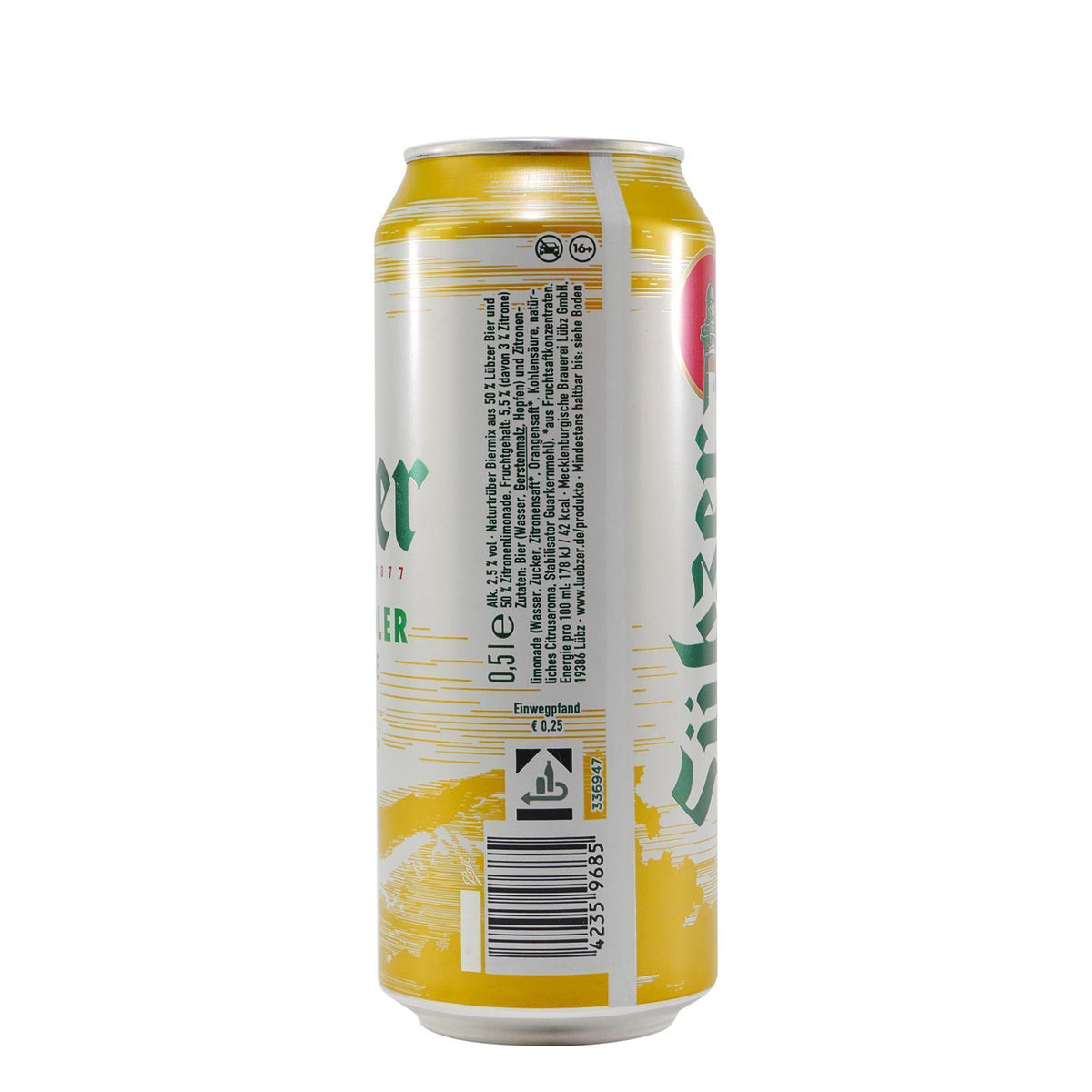 Lübzer Naturradler Zitrone (24 x 0,5L) EINWEG
