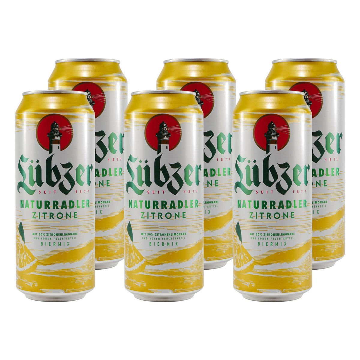 Lübzer Naturradler Zitrone (24 x 0,5L) EINWEG