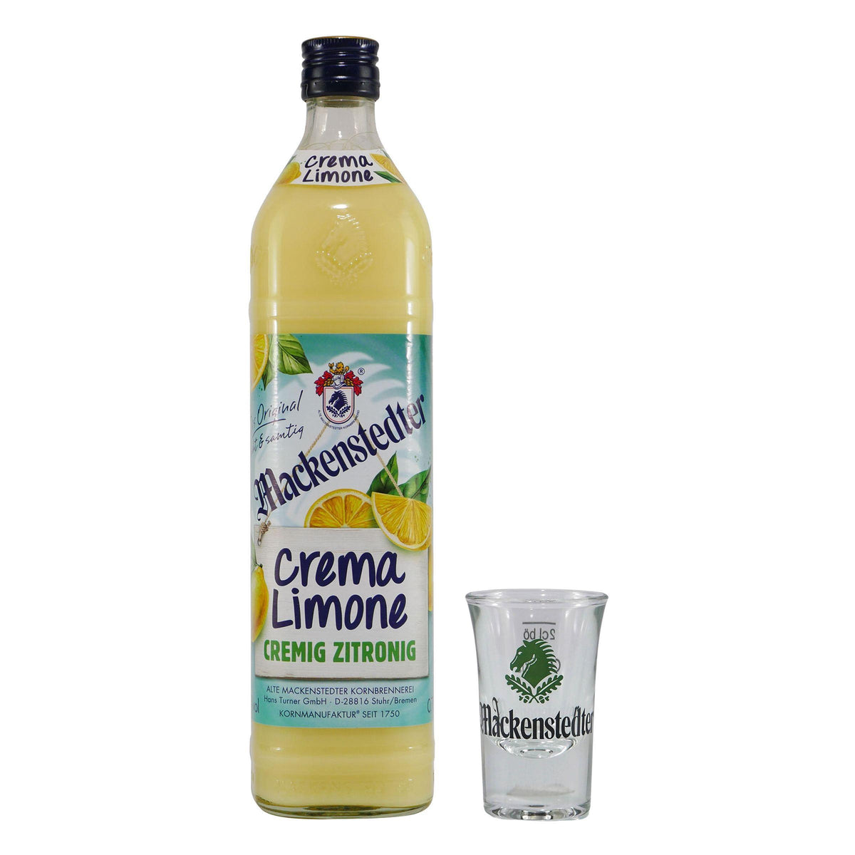 Mackenstedter Crema Limone mit 6x Shotgläsern