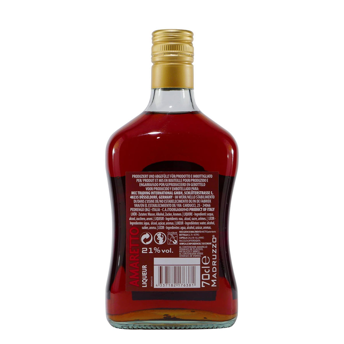 Madruzzo Amaretto Likör mit Geschenk-Holzkiste