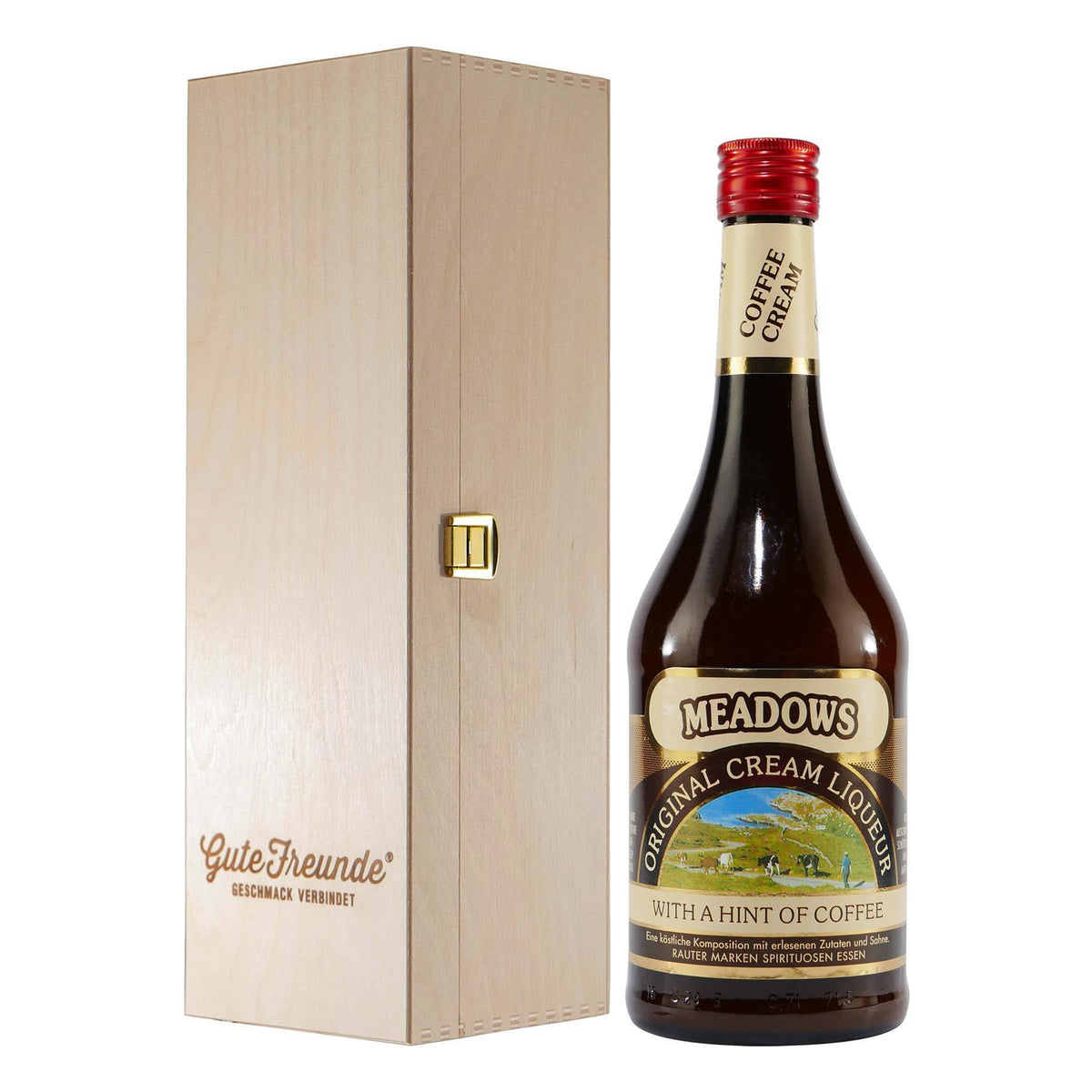 Meadows Cream Liqueur Coffee mit Geschenk-Holzkiste