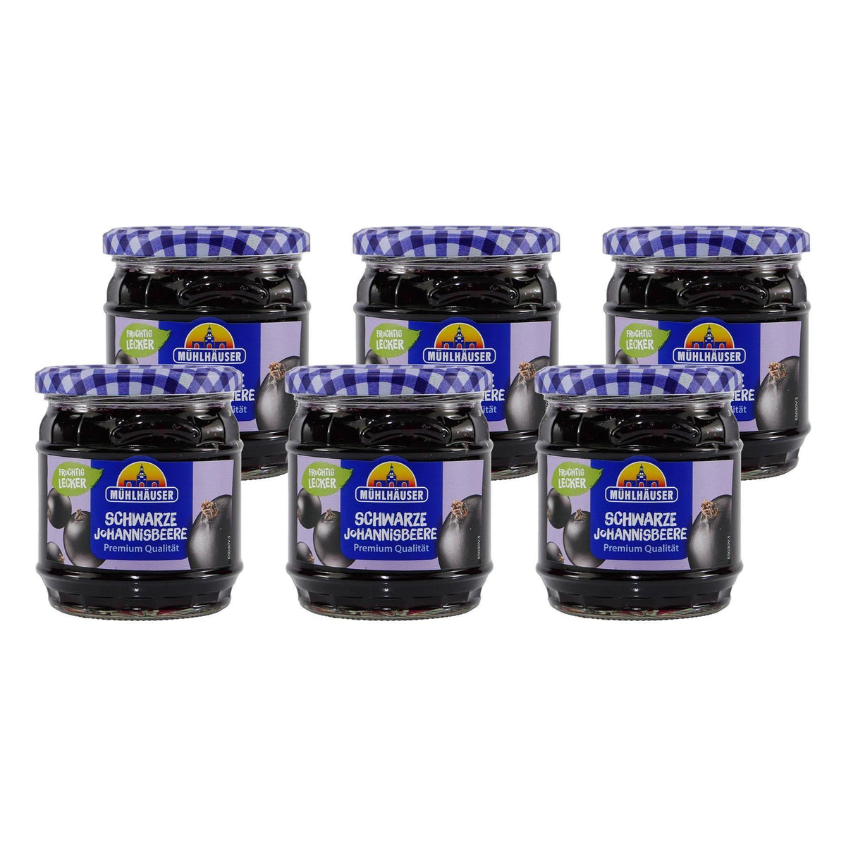 Mühlhäuser Schwarze Johannisbeer Konfitüre (8 x 0,45 Kg)
