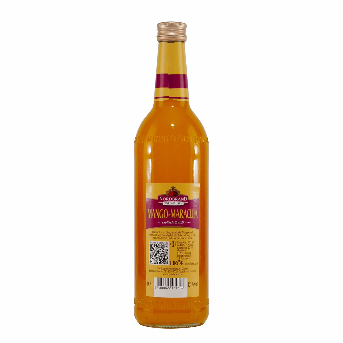 Nordbrand Mango-Maracuja Likör mit Geschenk-Holzkiste