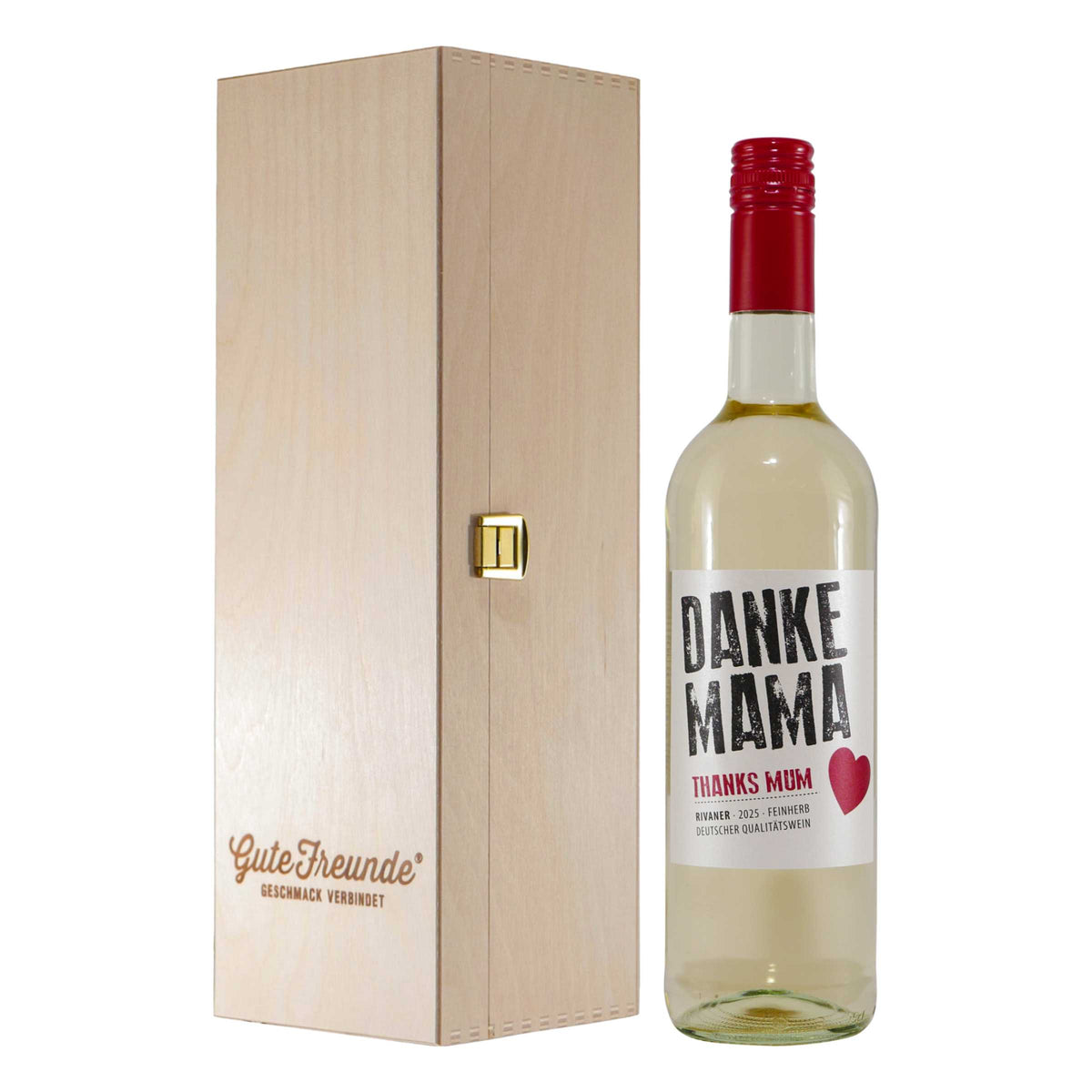 Pamona Rivaner "Danke Mama" mit Geschenk-Holzkiste