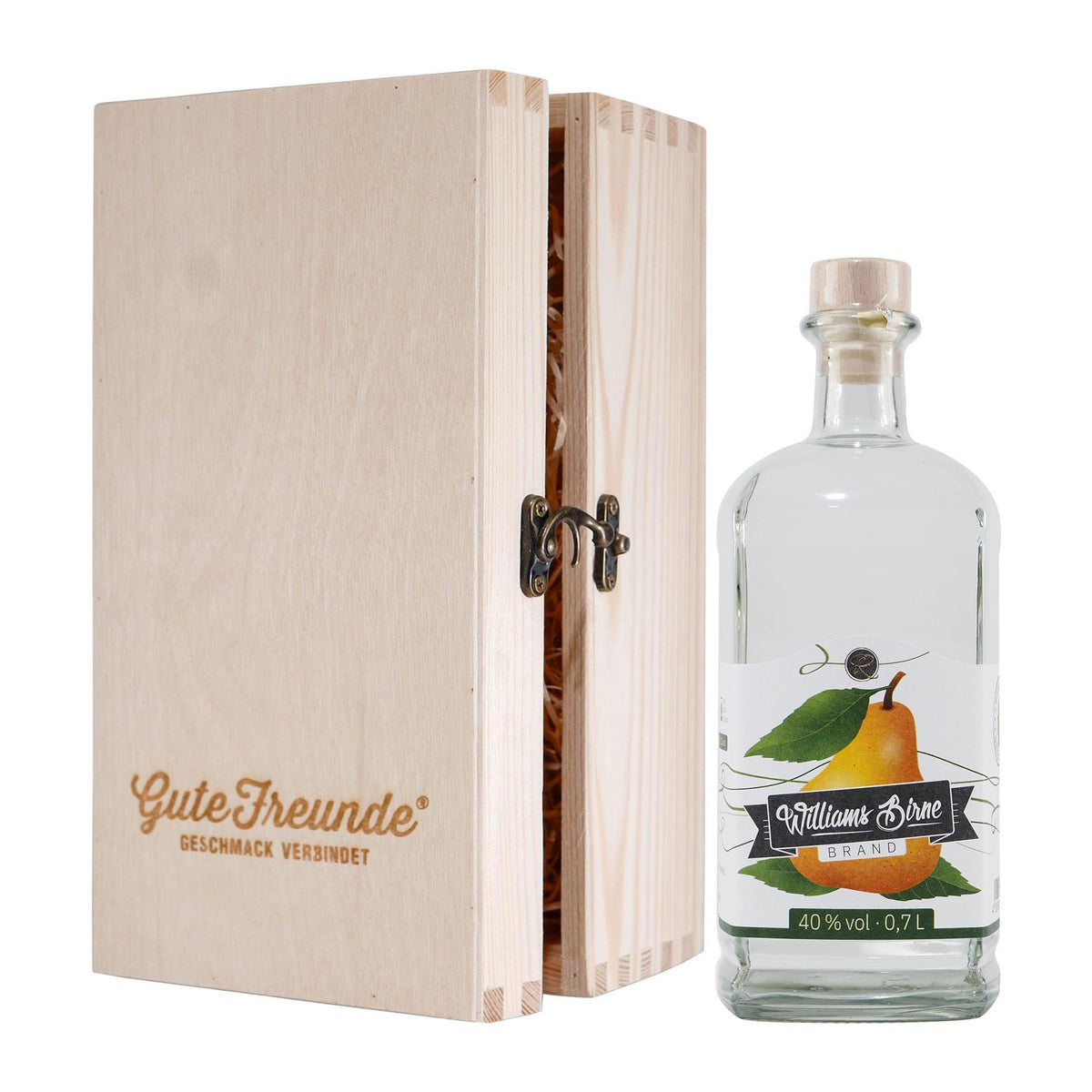 Renchtäler Williams-Birne Brand mit Geschenk-Holzkiste