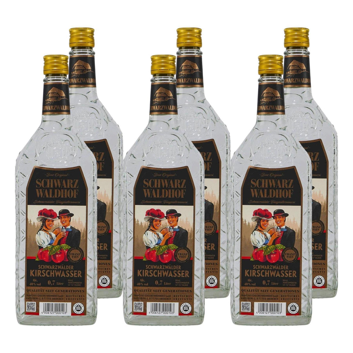 Schwarz Waldhof Schwarzwälder Kirschwasser (6 x 0,7L)