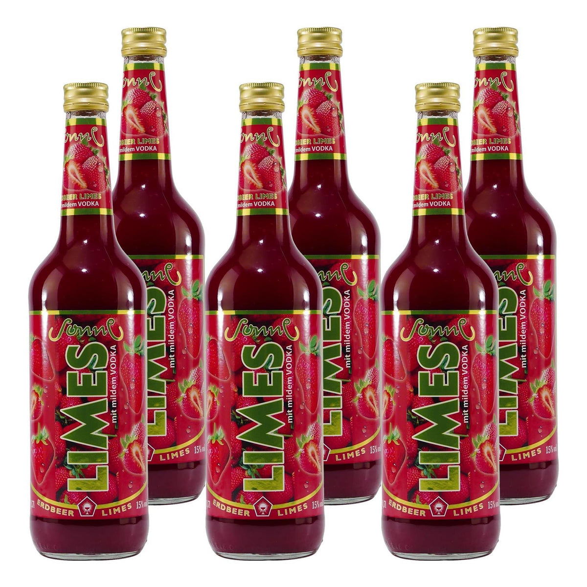 Sonne Erdbeer-Limes Likör (6 x 0,7L)