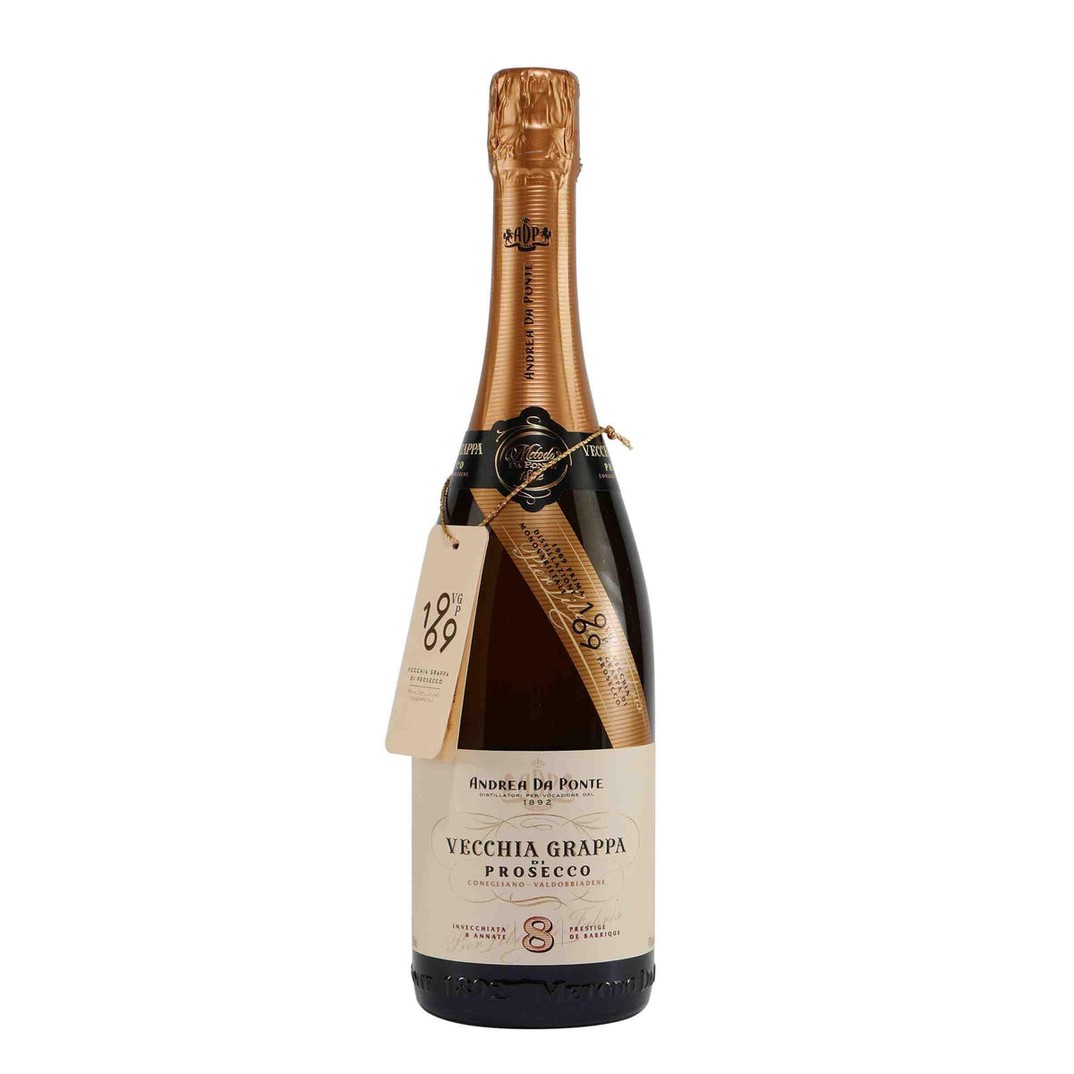 Vecchia Grappa di Prosecco mit Geschenk-Holzkiste