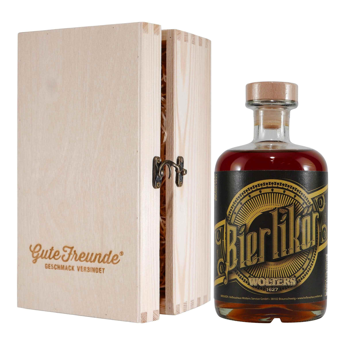 Wolters Bierlikör -Edition 2021- mit Geschenk-Holzkiste