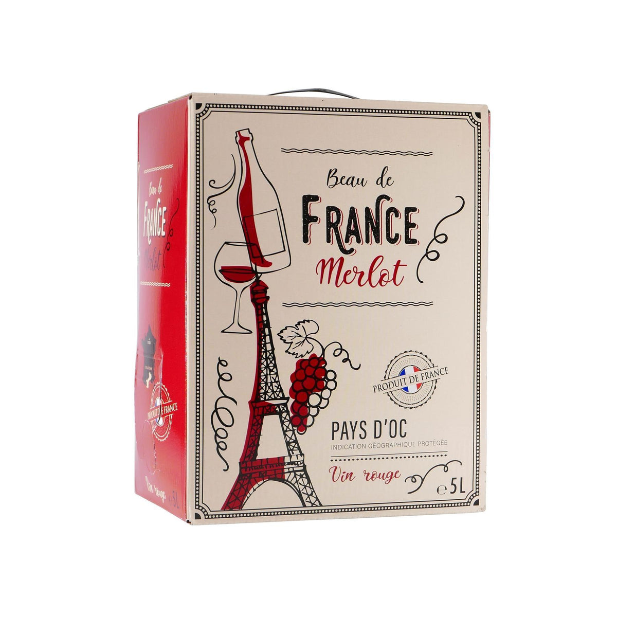 Beau de France Merlot IGP -trocken- 5,0L BIB