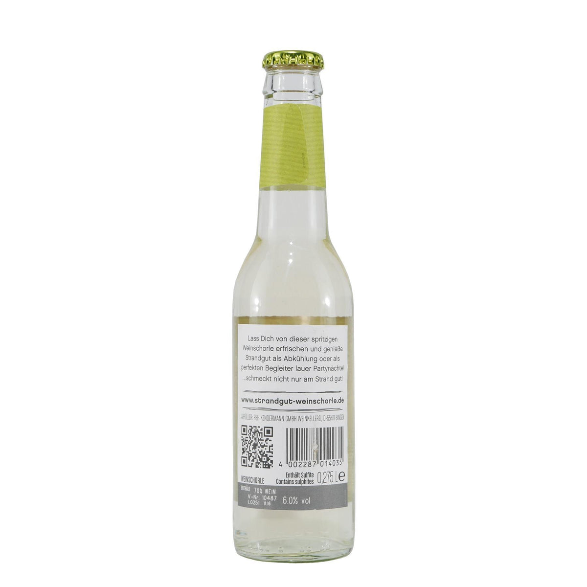 Strandgut Weinschorle Weiß (12 x 0,275L)