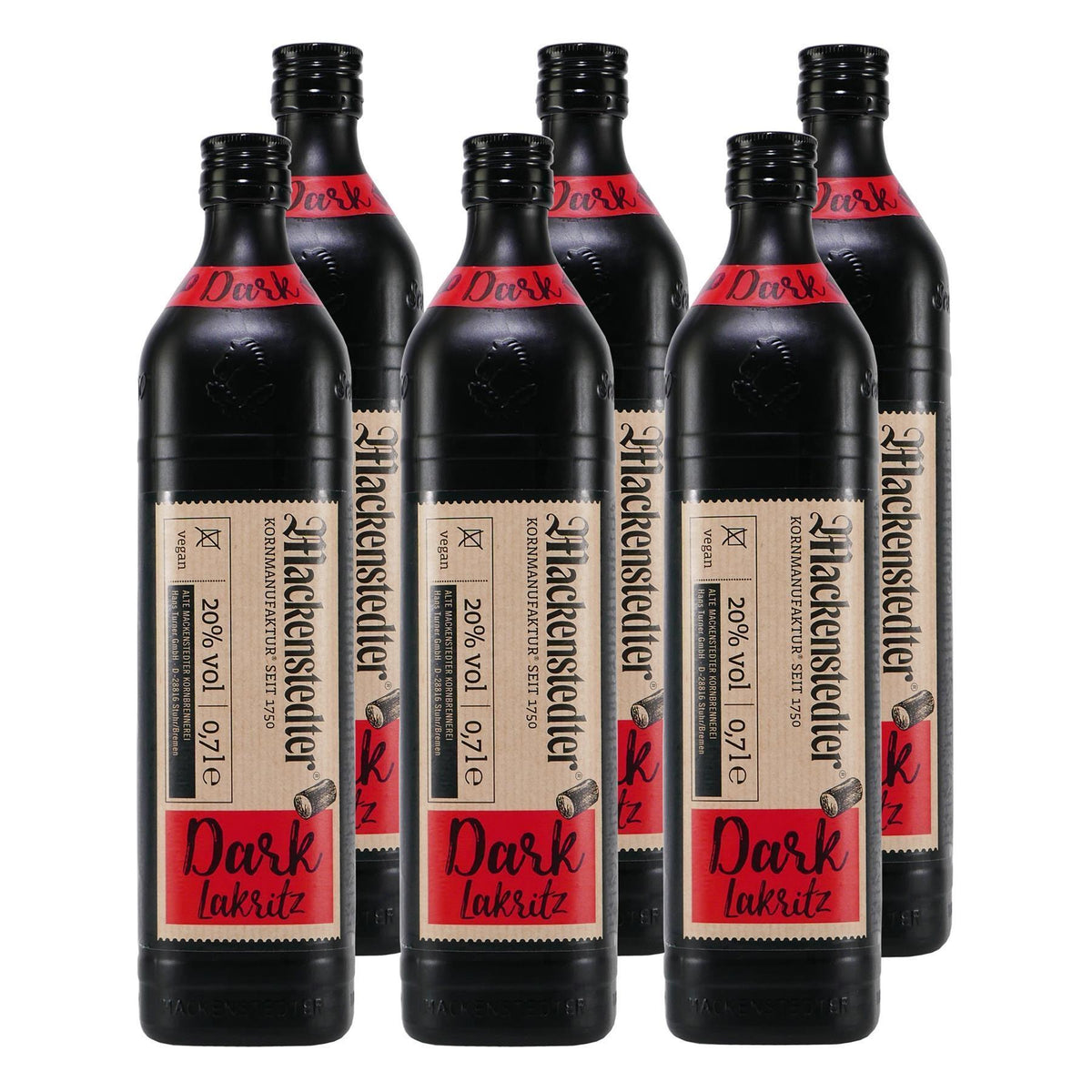 Mackenstedter Dark-Lakritz Likör (6 x 0,7L)
