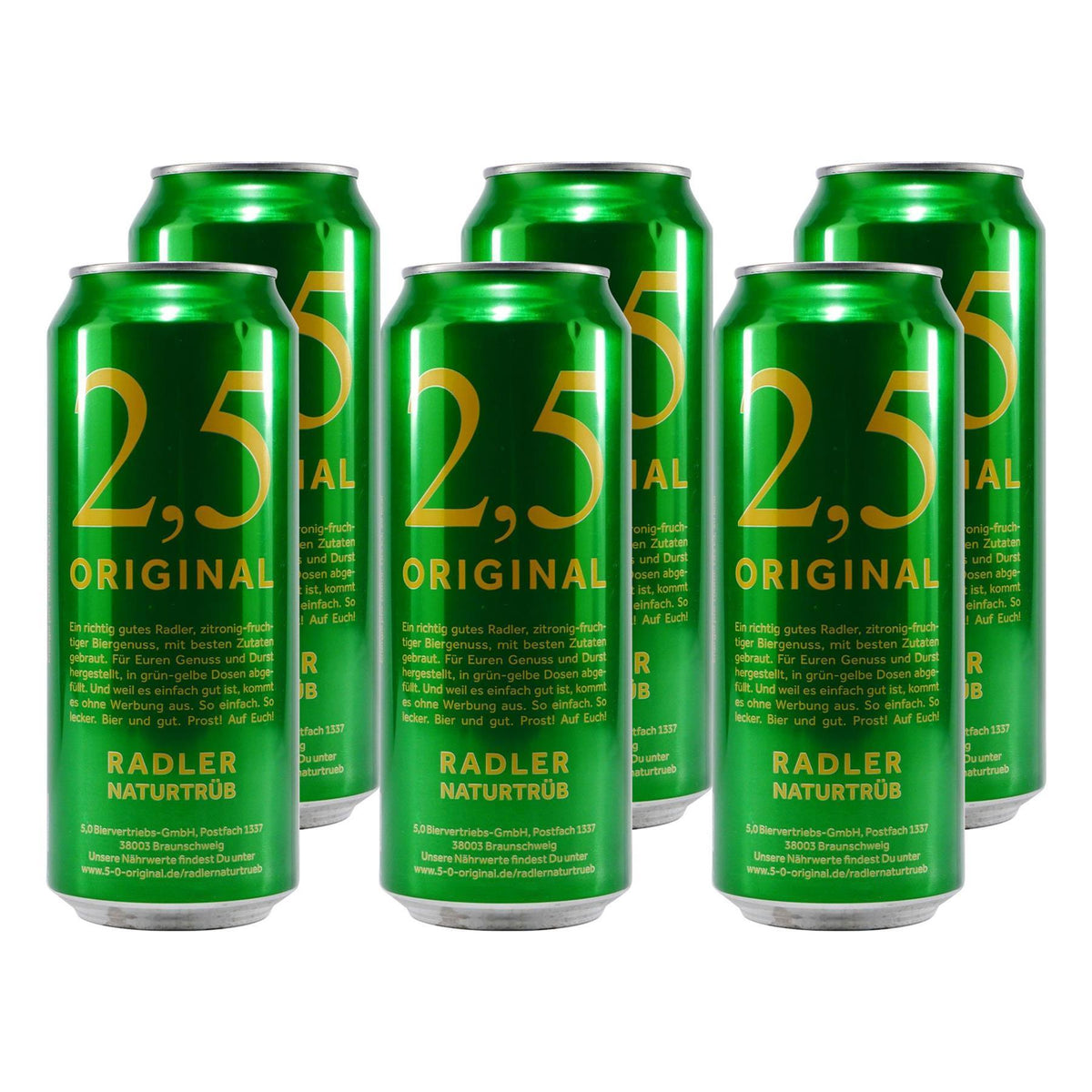 2,5 Original Radler Naturtrüb (24 x 0,5L) EINWEG