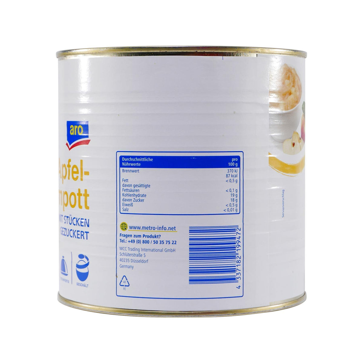 aro Apfelkompott -gezuckert- 2,65KG