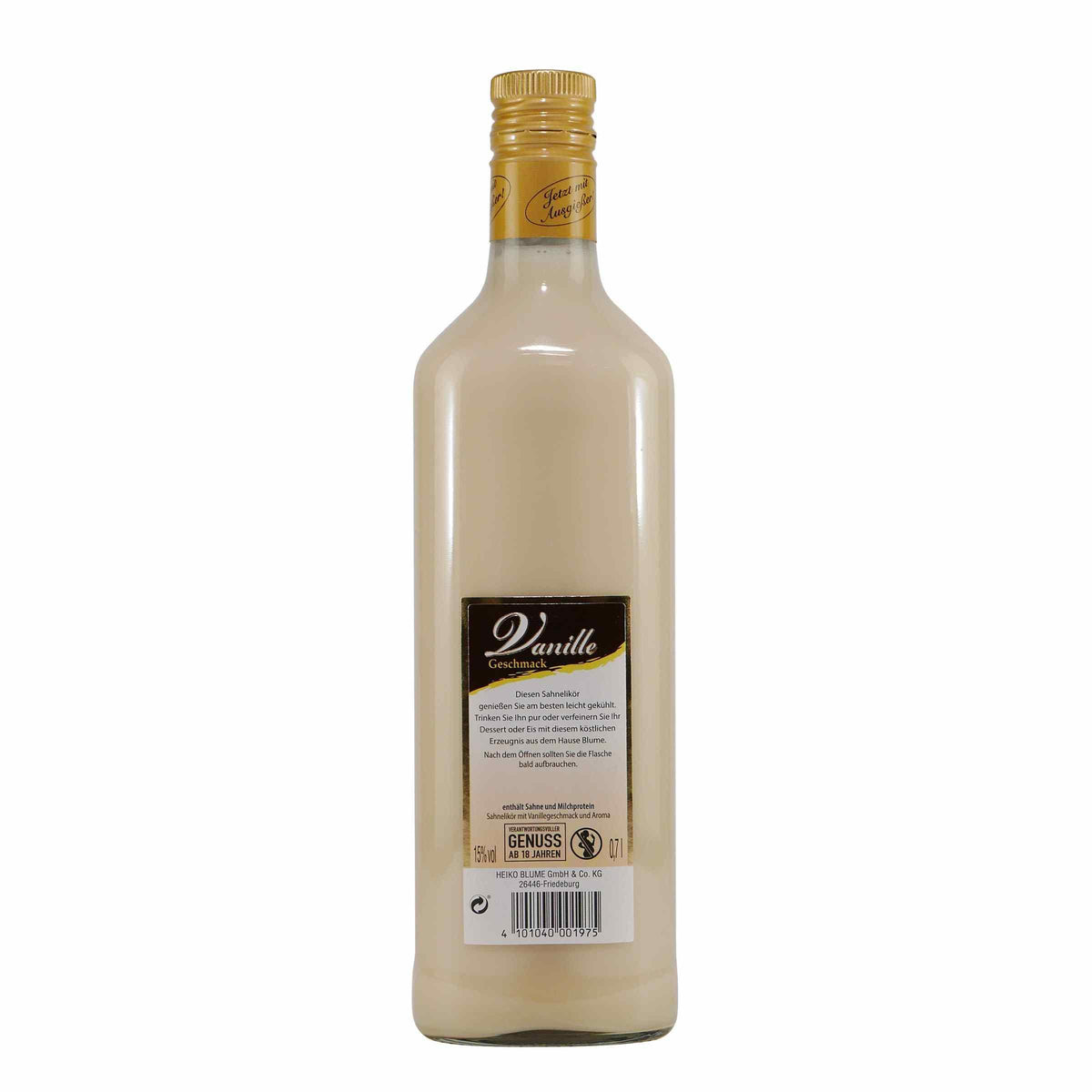 Blume Vanille Liqueur mit Geschenk-Holzkiste