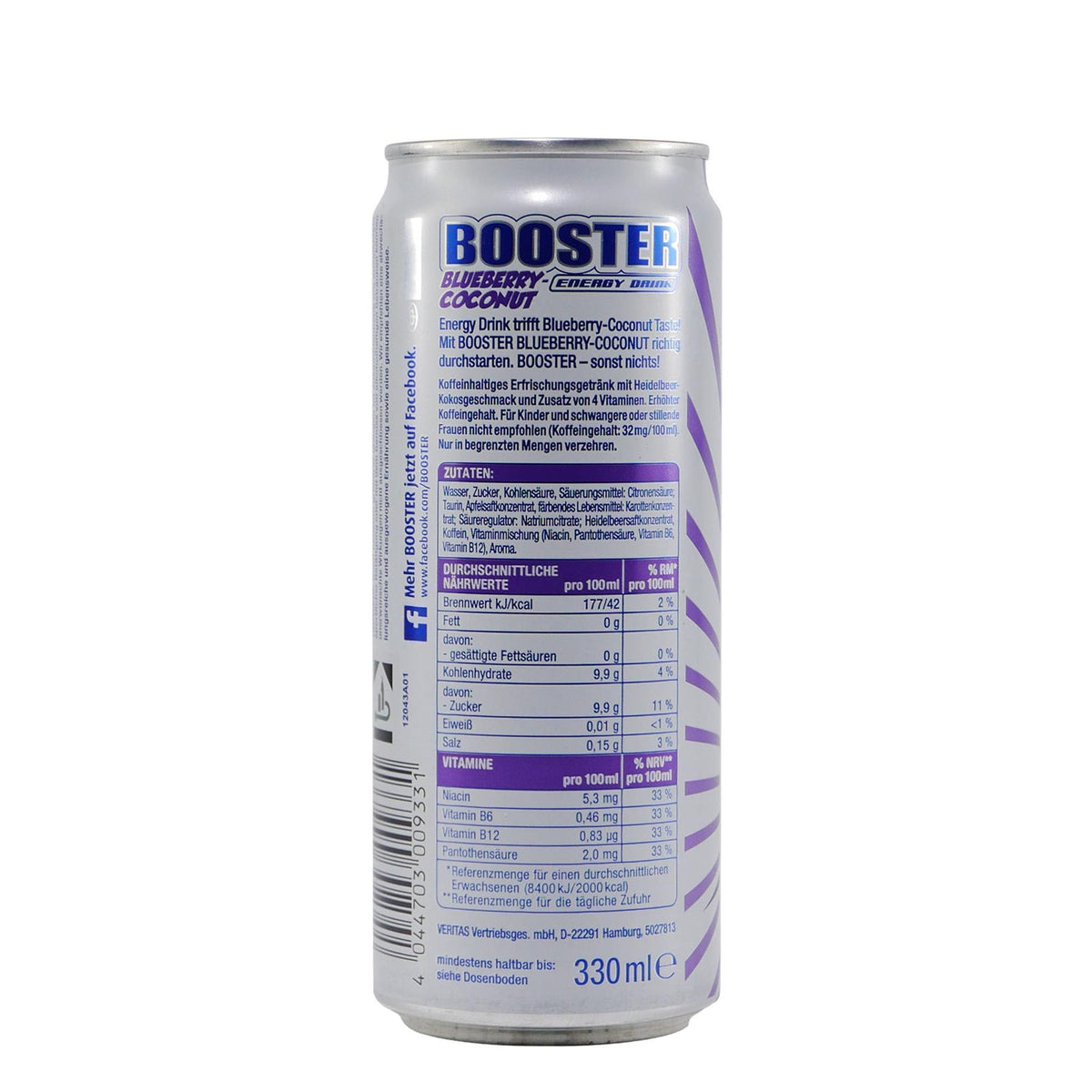 Booster Energy Drink Blueberry-Coconut (24 x 0,33L) EINWEG