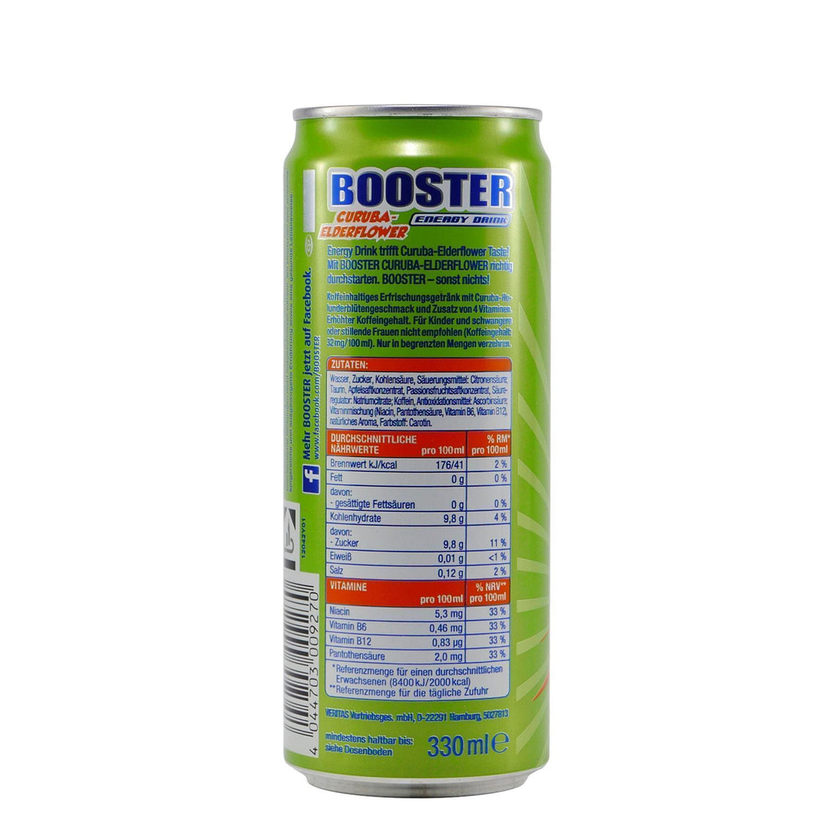 Booster Energy Drink Curuba-Elderflower (24 x 0,33L) EINWEG